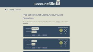 
                            13. Share Your Jabcomix Logins: Free Accounts & Passes | AccountSilo ...
