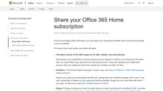 
                            4. Share your Office 365 Home subscription - Office Support