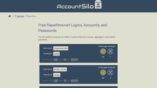 
                            7. Share Your Rapefilms Logins: Free Accounts & Passes | AccountSilo.org