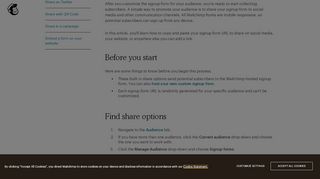 
                            7. Share Your Signup Form - MailChimp