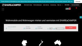 
                            5. SHAREaCAMPER: Wohnmobile mieten von privat in ganz Deutschland