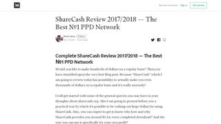 
                            10. ShareCash Review 2017/2018 — The Best №1 PPD Network