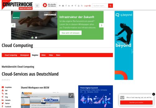 
                            12. Shared Workspace von BSCW - Marktübersicht Cloud Computing ...