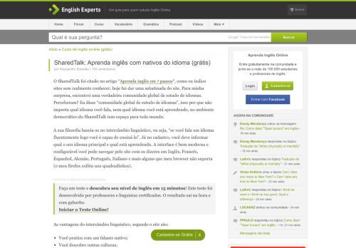 
                            3. SharedTalk: Aprenda inglês com nativos do idioma (grátis) - English ...