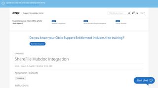 
                            10. ShareFile Hubdoc Integration - Support & Services - Citrix