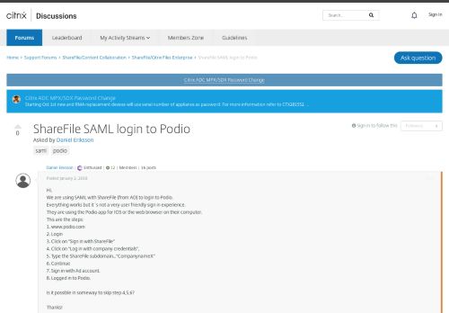 
                            8. ShareFile SAML login to Podio - ShareFile/Citrix Files Enterprise ...