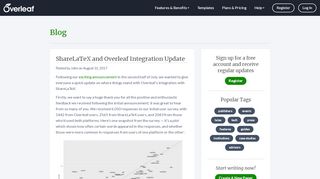 
                            8. ShareLaTeX and Overleaf Integration Update - Overleaf, Online ...