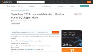 
                            4. SharePoint 2013 - cannot delete site collection due to SQL login ...
