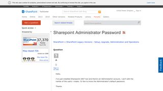 
                            1. Sharepoint Administrator Password - Microsoft
