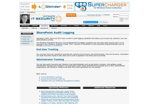 
                            6. SharePoint Audit Logging - Ultimate Windows Security