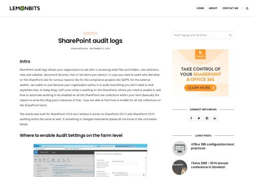 
                            12. SharePoint audit logs - LemonBits