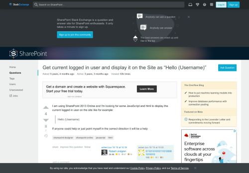 
                            1. sharepoint designer - Get current logged in user and display it on ...