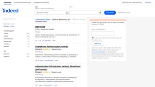 
                            12. Sharepoint Teilzeit Jobs - Februar 2019 | Indeed.com