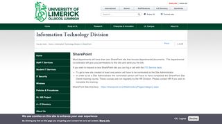 
                            12. SharePoint | University of Limerick