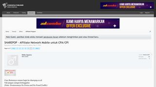 
                            6. SHAREPOP - Affiliate Network Mobile untuk CPA/CPI | Page 6 ...