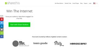 
                            2. ShareThis: Free Social Share Buttons & Plugins for Websites & Blogs