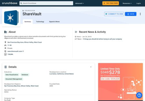 
                            8. ShareVault | Crunchbase