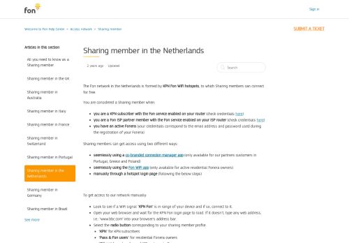 
                            13. Sharing member in the Netherlands – Welcome to Fon Help Center