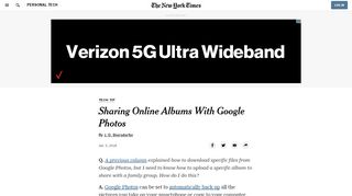 
                            10. Sharing Online Albums With Google Photos - The New York Times