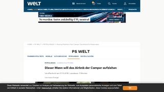 
                            10. Sharing-Plattform Paul Camper: Das Airbnb für Reisemobile - WELT