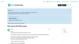 
                            2. Sharing the BLYNK project - Blynk