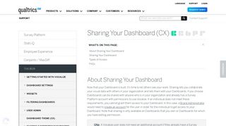
                            8. Sharing Your Dashboard (CX) - Qualtrics Support