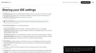 
                            13. Sharing Your IDE Settings - Help | IntelliJ IDEA - JetBrains