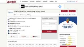 
                            4. Sharjah American International School, Dubai (Reviews) Dubai, UAE
