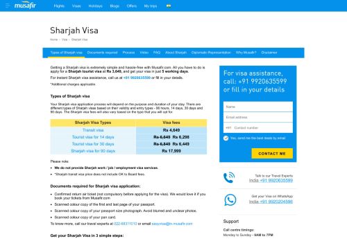 
                            11. Sharjah Visa Online - UAE Visa for Indian Citizens - Musafir