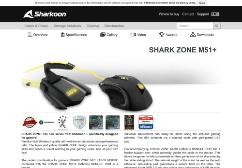 
                            11. Sharkoon - SHARK ZONE M51+