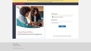 
                            4. Sharp CloudPortal > Login