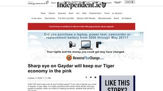 
                            6. Sharp eye on Gaydar will keep our Tiger economy in the pink ...