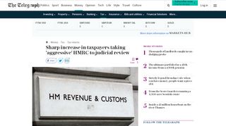 
                            13. Sharp increase in taxpayers taking 'aggressive' HMRC to judicial ...