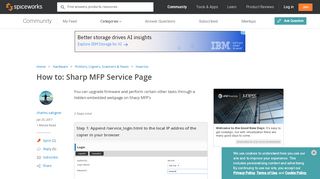 
                            5. Sharp MFP Service Page - Printers & Scanners - Spiceworks