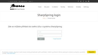 
                            10. SharpSpring login - MARCO - Komunikační agentura, B2B, online ...