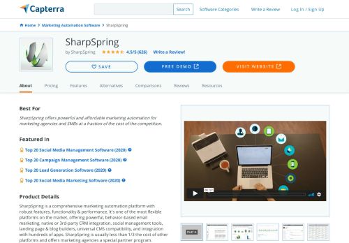 
                            7. SharpSpring Reviews and Pricing - 2019 - Capterra