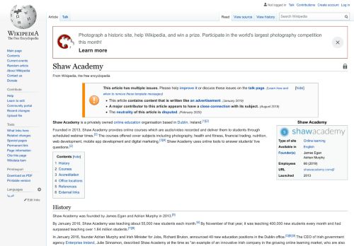 
                            4. Shaw Academy - Wikipedia