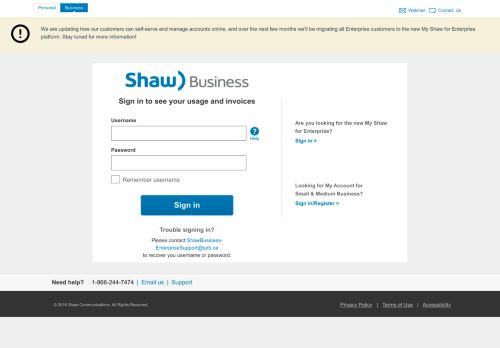 
                            6. Shaw Business