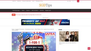 
                            13. Shaw Theatres 1-for-1 weekend movie tickets for SAFRA members ...