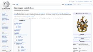 
                            6. Shawnigan Lake School - Wikipedia