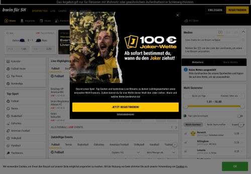 
                            1. sh.bwin.de: bwin - Europas größter Online Buchmacher