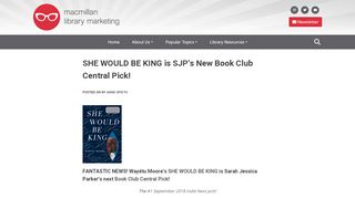 
                            11. SHE WOULD BE KING is SJP's New Book Club ... - Macmillan Library