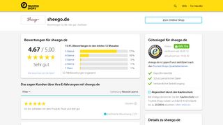 
                            7. sheego.de Bewertungen & Erfahrungen | Trusted Shops