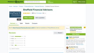 
                            13. Sheffield Financial Advisors Reviews - ProductReview.com.au