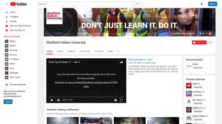
                            9. Sheffield Hallam University - YouTube