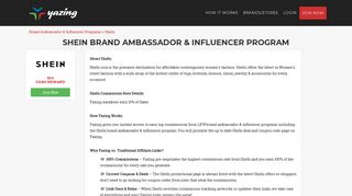 
                            12. SheIn Brand Ambassador & Influencer Program | Earn 10% Cash ...