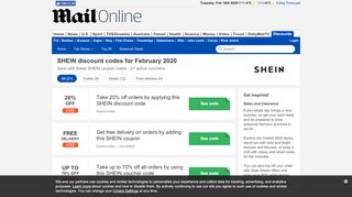
                            8. SheIn discount code - 15% OFF in February - Daily Mail