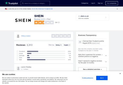 
                            3. SHEIN Reviews | Read Customer Service Reviews of shein ...