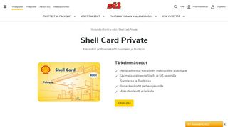 
                            1. Shell Card Private - Maksuton polttoainekortti Suomeen ja Ruotsiin - St1