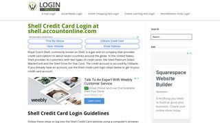 
                            9. Shell Credit Card Login at shell.accountonline.com - Login Wizard